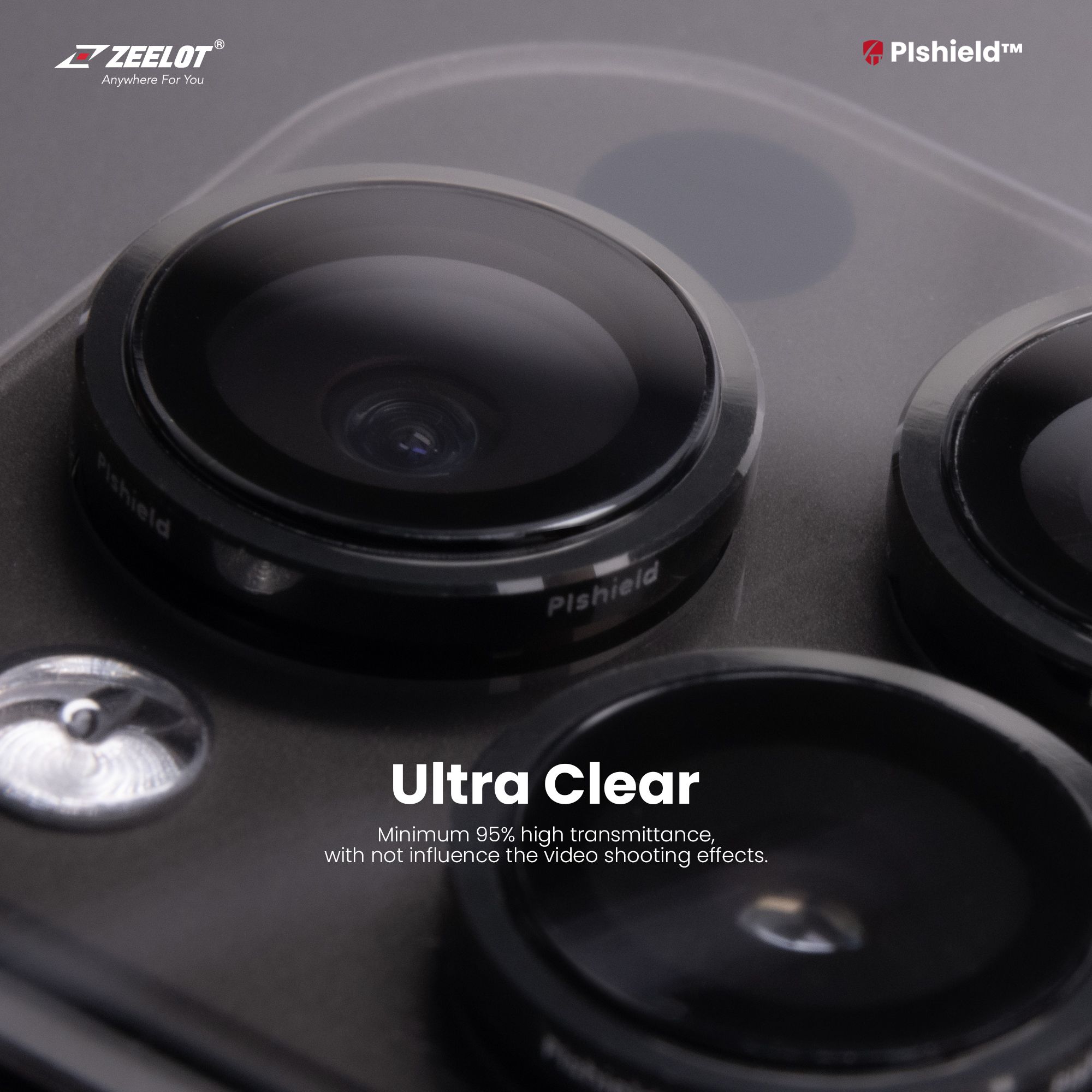 Miếng Dán Camera Cho iPhone 15 Pro/ 15 Promax PIshield ZEELOT