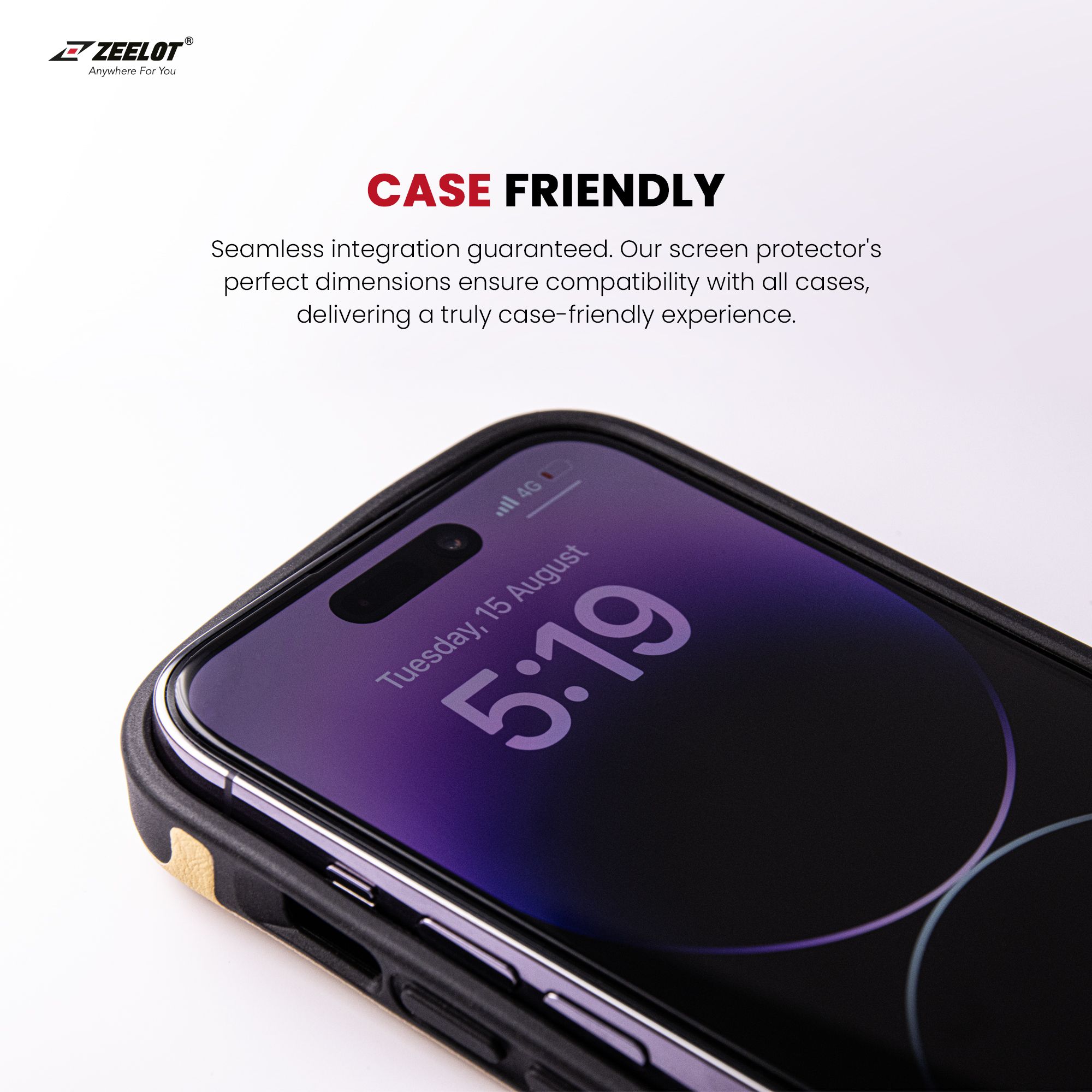 Miếng Dán Cường Lực Trong Suốt Cho iPhone 15 Pro/ 15 Pro Max SOLIDsleek ZEELOT