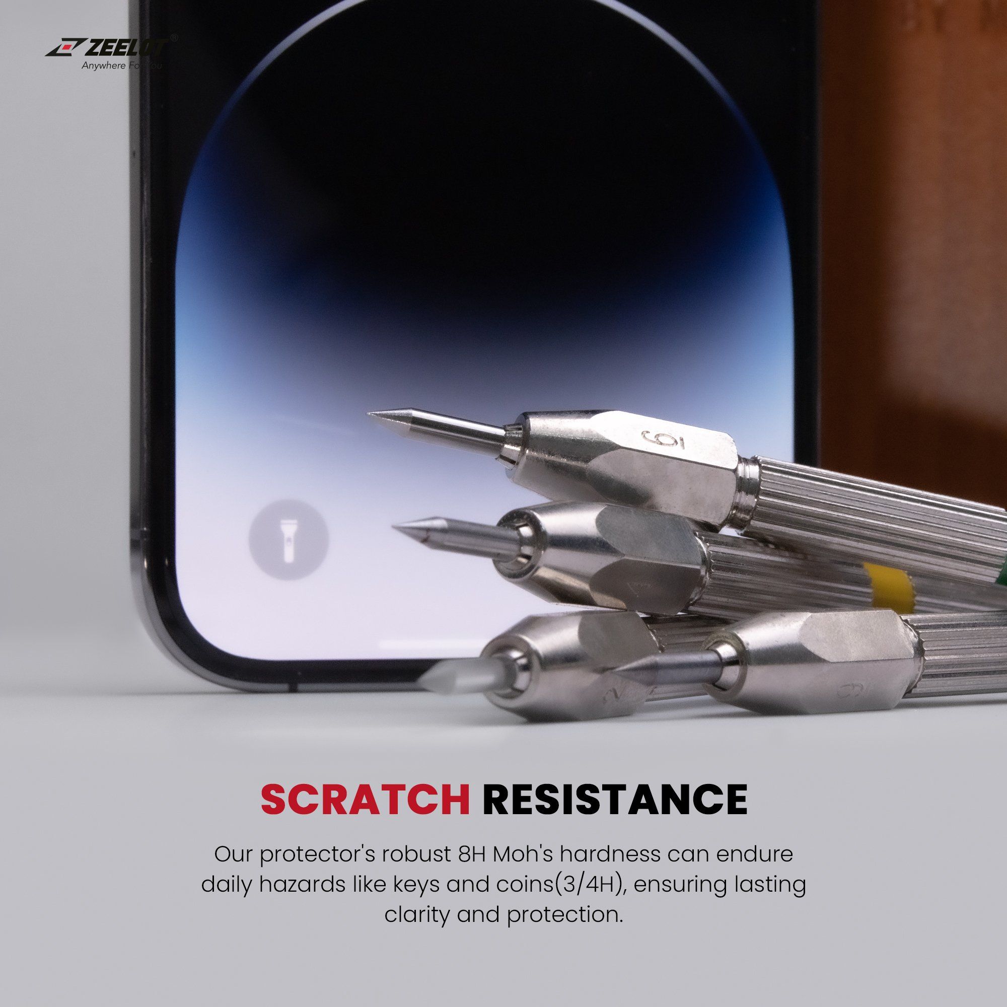 Miếng Dán Cường Lực Trong Suốt Cho iPhone 15 Pro/ 15 Pro Max SOLIDsleek ZEELOT