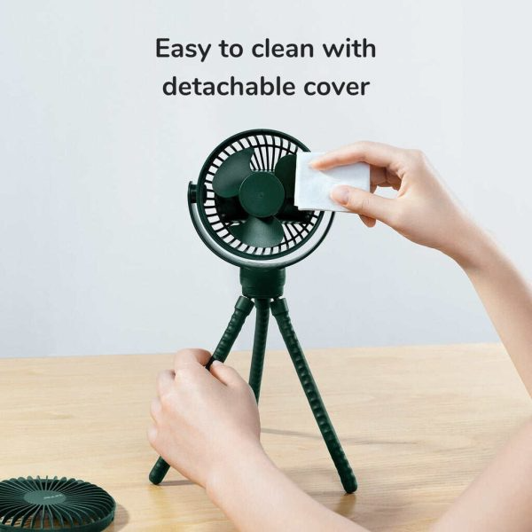 Quạt tích điện Mini Jisulife FA24 chân bạch tuộc đa năng
