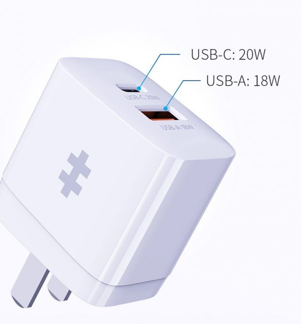 SẠC NHANH 20W HYPERJUICE 2 CỔNG CHARGER SMALL SIZE HJ205US (CHẤU DẸP)