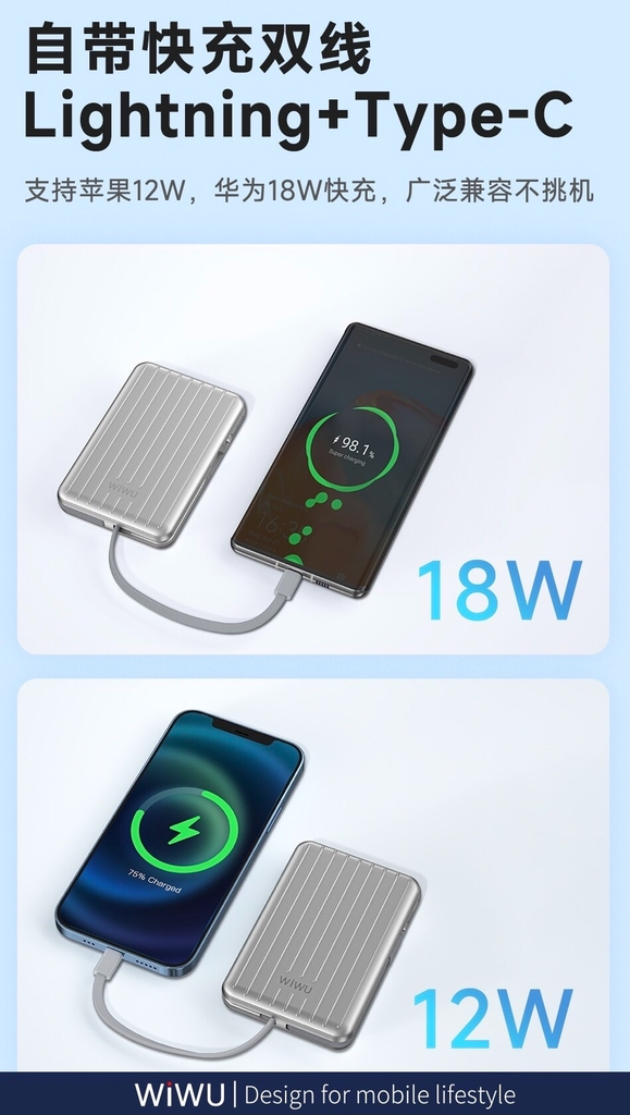 PIN DỰ PHÒNG WIWU TRUNK SERIES 10000MAH/20000MAH