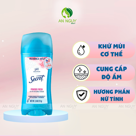 Sáp Khử Mùi Secret Powder Fresh Cho Nữ Ngăn Mùi Và Mồ Hôi 73g