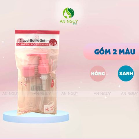 Bộ Chiết Mỹ Phẩm Du Lịch 2 Món (Xanh/Hồng)