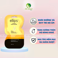 Kem Ủ Tóc Ellips Vitamin Hair Mask Smooth & Silky 18gr