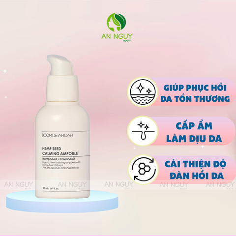 [Date 21/11/2024] Tinh Chất Boom De Ah Dah Hemp Seed Calming Ampoule Làm Dịu Da 50ml