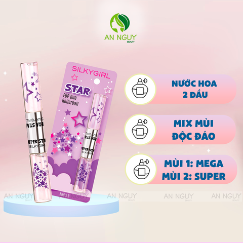 Nước Hoa 2 Đầu 4 Hương SilkyGirl EDP Duo Rollerball 10ml