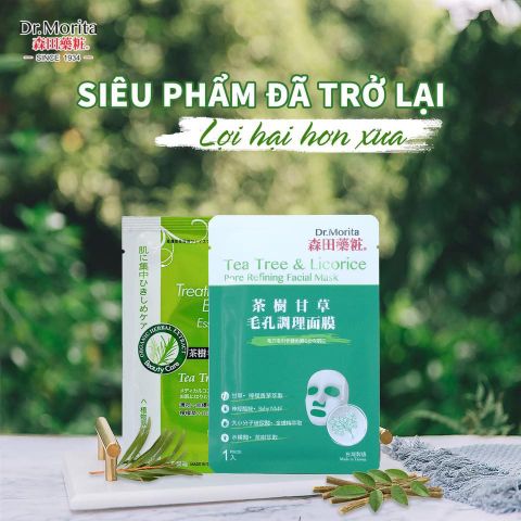 Mặt Nạ Dr.Morita Tea Tree & Licorice Pore Refining Facial Mask Làm Dịu Da 30gr