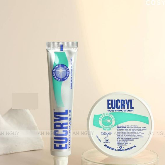 Kem Đánh Răng EUCRYL Toothpaste Freshmint Làm Trắng Răng Hương Bạc Hà 62g