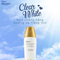 Sữa Chống Nắng Skin Aqua Clear White SPF50+ PA++++ Dưỡng Da Sáng Mịn Cho Da Dầu, Hỗn Hợp Dầu