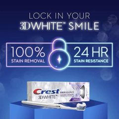 Kem Đánh Răng CREST 3D White Brilliance Vibrant Peppermint Làm Trắng Răng Gấp 3 Lần
