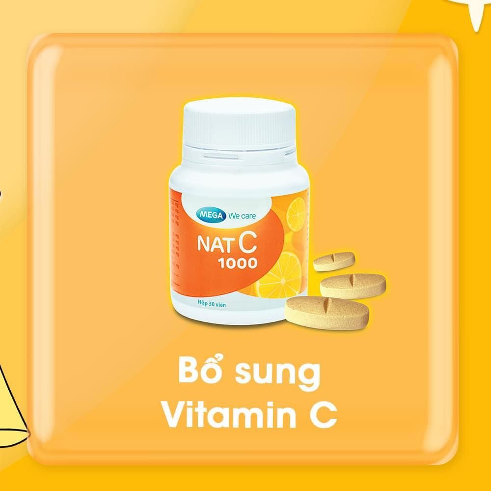 Viên Uống Bổ Sung Vitamin C Mega We Care Nat C 1000 30 Viên