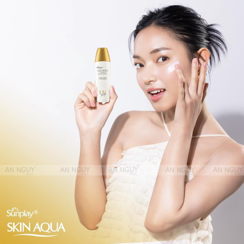 Sữa Chống Nắng Skin Aqua Clear White SPF50+ PA++++ Dưỡng Da Sáng Mịn Cho Da Dầu, Hỗn Hợp Dầu