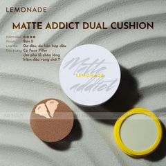 Phấn Nước + Lớp Lót Face Filler Lemonade Matte Dual Cushion A01 Light 14g