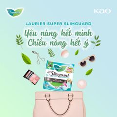 Băng Vệ Sinh Laurier Super Slimguard 1mm 22.5cm Mỏng Nhẹ Êm Ái