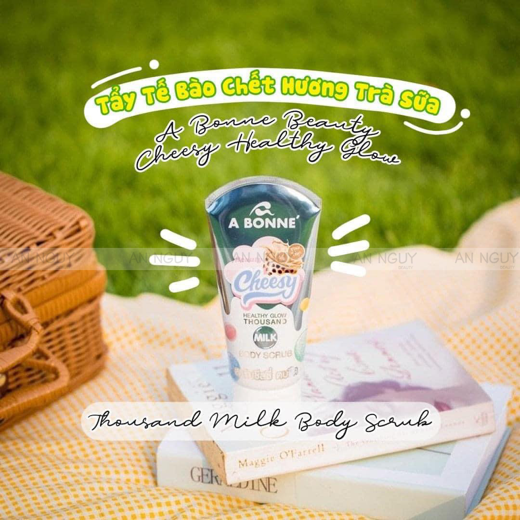 Muối Sữa Tẩy Tế Bào Chết A Bonne' Cheesy Healthy Glow Thousand Milk Body Scrub Hương Trà Sữa 150gr