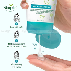 Sữa Rửa Mặt Simple Daily Skin Detox Purifying Facial Wash Cho Da Dầu 150ml