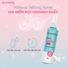 Xịt Giữ Lớp Trang Điểm Silkygirl Lâu Trôi Makeup Setting Spray - Hydrate & Refresh 70ml
