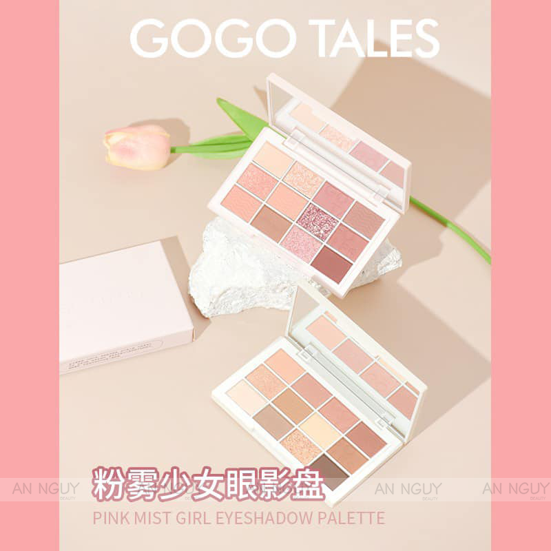 Bảng Phấn Mắt 12 Ô Gogo Tales Pink Mist Girl Eyeshadow Palette 19gr