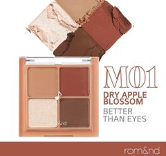 Bảng Phấn Mắt 4 Ô Romand Better Than Eyes (Phiên Bản Music Series) 7gr #M01 Dry Apple Blossom