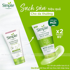 Sữa Rửa Mặt Simple Moisturising Facial Wash Cho Da Khô