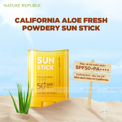 Sáp Chống Nắng Nature Republic California Aloe Fresh Powdery Sun Stick SPF50+PA++++ Làm Dịu Da 24g