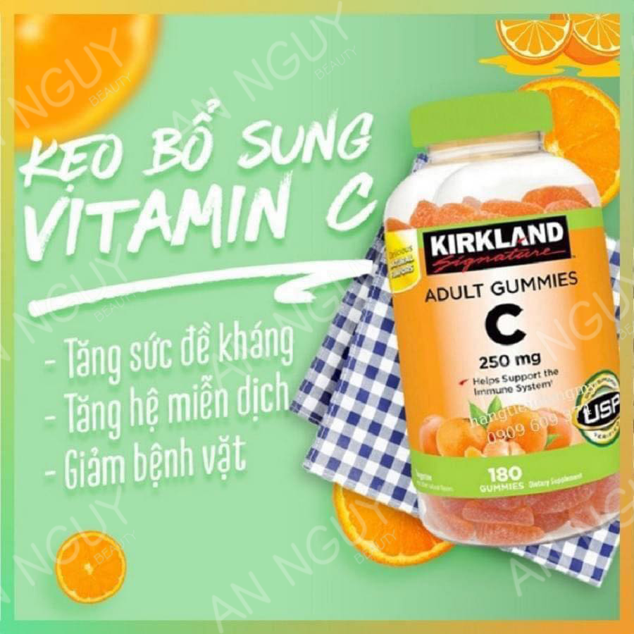 Kẹo Dẻo Kirkland Signature Bổ Sung Vitamin C 180 viên