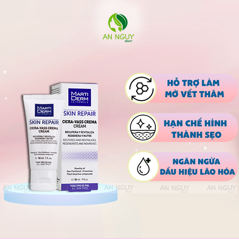 Kem Dưỡng Ẩm Martiderm Skin Repair Cicra-Vass Cream Phục Hồi Da 30ml