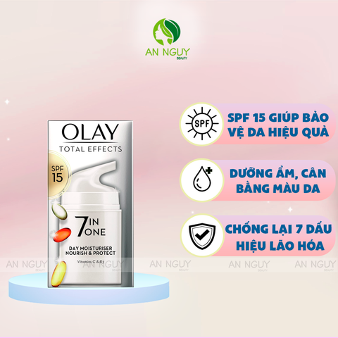 Kem Dưỡng Ngày 7 Tác Dụng Olay Total Effects 7 in 1 Anti Ageing Moisturiser SPF15 Bảo Vệ Da 37ml