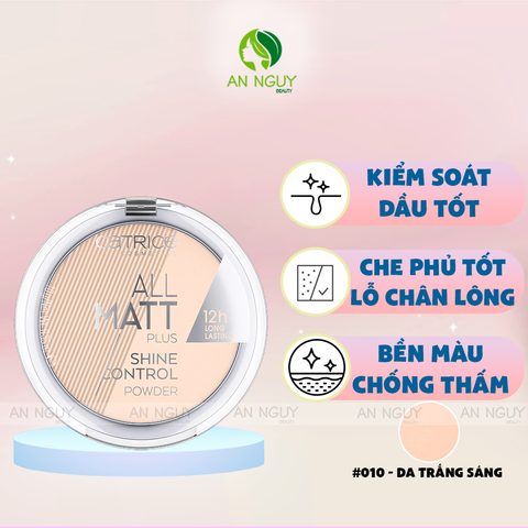 Phấn Phủ Dạng Nén Catrice All Matt Plus Shine Control Powder Kiềm Dầu 10g