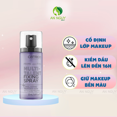 Xịt Khoá Nền Catrice Prime And Fine Multi-Talent Fixing Spray Cố Định Lớp Trang Điểm 50ml