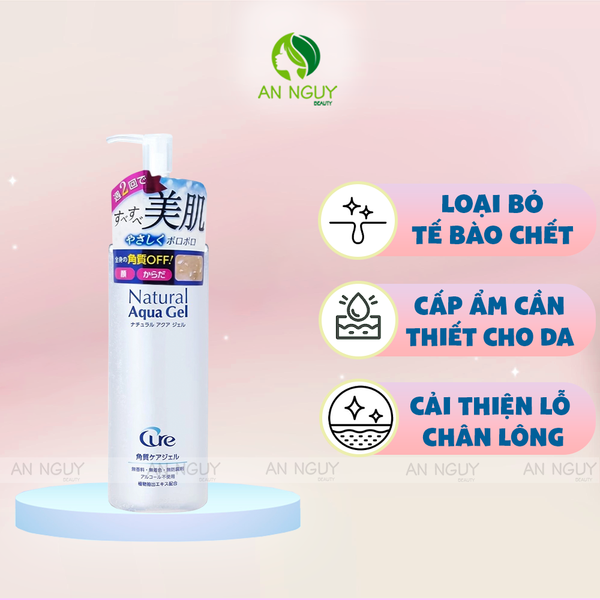 Gel Tẩy Tế Bào Chết Cure Natural Aqua Gel Cho Mặt Và Toàn Thân Nhật Bản 250gr