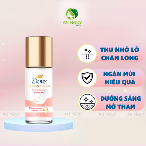 Lăn Khử Mùi Dove Deodorant Serum 3% Niacinamide Dưỡng Sáng Da Đều Màu Da 45ml