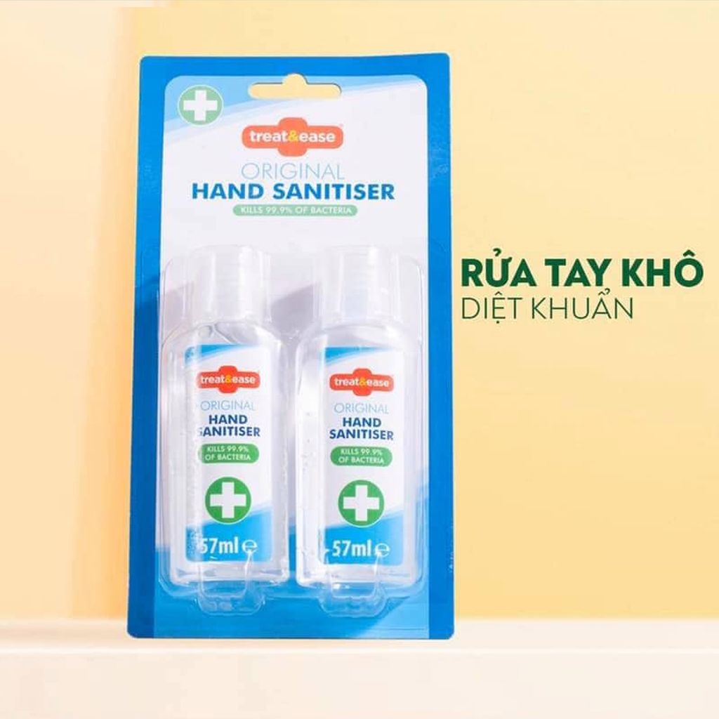 Set 2 Gel Rửa Tay Khô Treat & Ease Original Fragrance Hand Sanitizers 57ml x 2