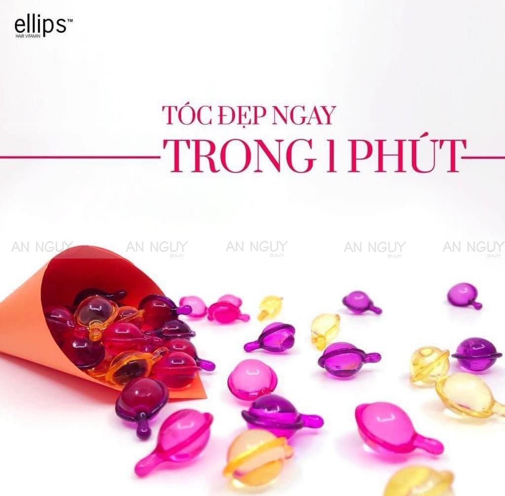 Dưỡng Tóc Ellips Hair Vitamin With Pro-Keratin Giúp Phục Hồi Tóc Hư Tổn Vỉ 6 Viên