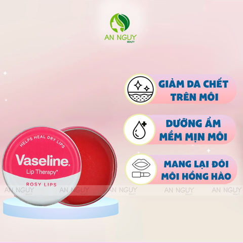 Dưỡng Môi Vaseline Lip Therapy - Rosy Lips 20g (Anh)