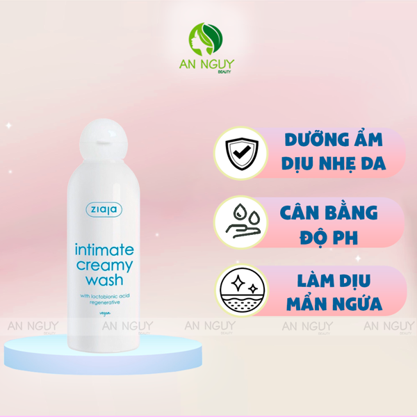 Dung Dịch Vệ Sinh Ziaja Intimate Creamy Wash (Vegan) 200ml - Xanh Dương (Bản Xuất Khẩu)