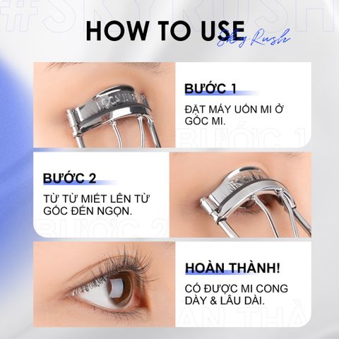 Bấm Mi Focallure Eyelash Curler Bằng Kim Loại Làm Cong Mi Kèm Miếng Đệm Mi