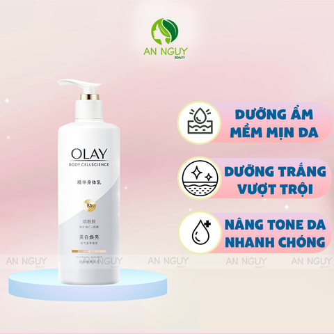 Dưỡng Thể Trắng Da Olay Body Cellscience B3 + Vitamin C Optic Glow & Radiance (Bản Trung)