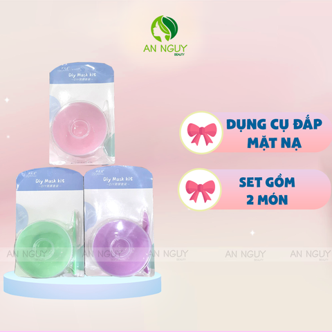 Dụng Cụ Đắp Mặt Nạ 2 Món Diy Mask Kit (Đủ Màu)