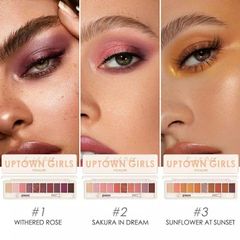 Bảng Phấn Mắt 10 Ô Focallure Uptown Girls Eyeshadow Palette Kèm Cọ 10gr - 03 Sunflower At Sunset