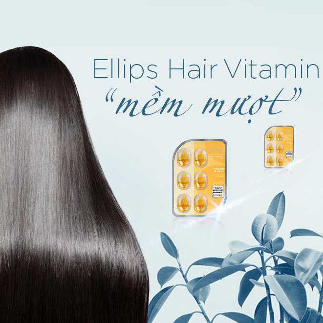 Dưỡng Tóc Ellips Hair Vitamin With Pro-Keratin Giúp Phục Hồi Tóc Hư Tổn Vỉ 6 Viên