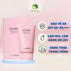 Kem Chống Nắng The Saem Eco Earth Pink Sun Cream EX SPF 50+ PA++++ 50g