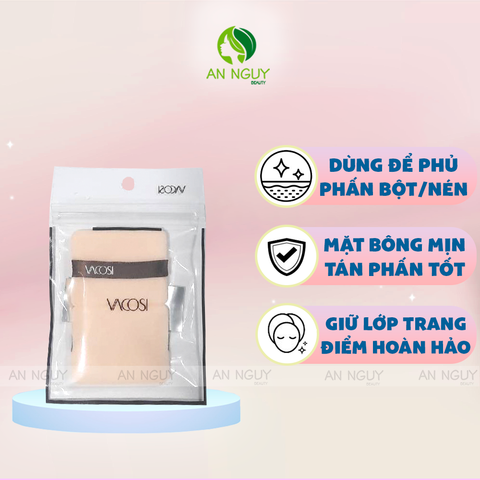 Set 2 Bông Phấn Khô Vacosi Dùng Phủ Phấn