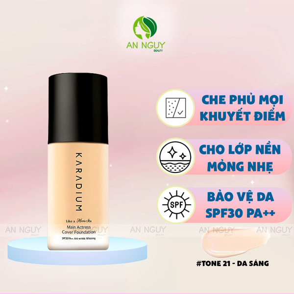 Kem Nền Karadium Main Actress Cover Foundation 30ml