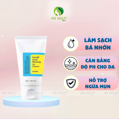 Sữa Rửa Mặt Cosrx Low pH Good Morning Gel Cleanser Dịu Nhẹ Cho Da, Ngừa Mụn