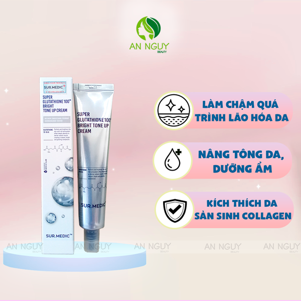 super glutathione 100 bright tone up cream Kem Dưỡng Sur.Medic Super Glutathione 100 Bright Tone Up Cream Giúp Nâng  Tông Trắng Da 40mlKem Dưỡng Sur.Medic Super Glutathione 100 Bright Tone Up  Cream 40ml – annguy.beauty