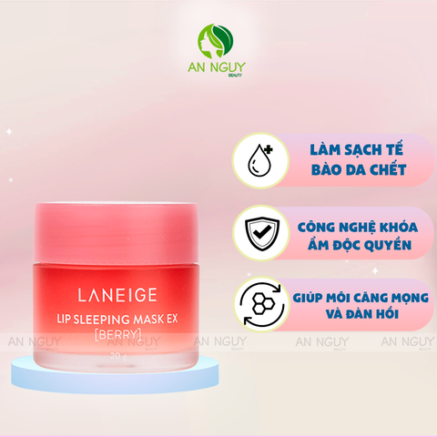 Mặt Nạ Ngủ Môi Laneige Sleeping Mask Dưỡng Ẩm, Hỗ Trợ Giảm Thâm Môi 20gr