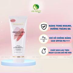 Kem Dưỡng Body Whisis Premium Collagen Whitening Body Lotion Dưỡng Trắng, Nâng Tone, Chống Nắng SPF50+ PA++++ 200ml