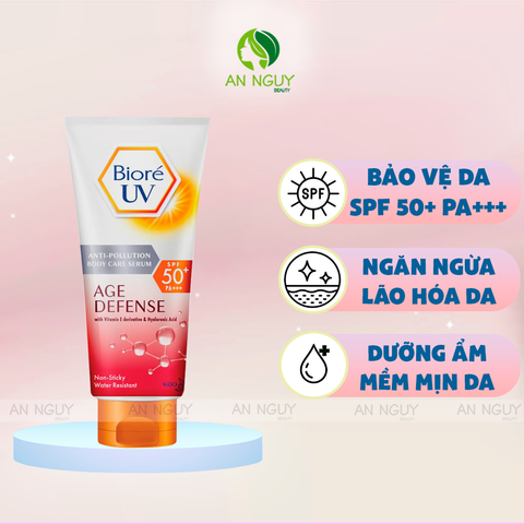 Serum Chống Nắng Bioré UV Anti-Pollution Body Care Serum SPF50+/PA+++ Bảo Vệ Da, Dưỡng Ẩm 150ml